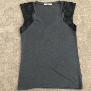 Grey V-neck